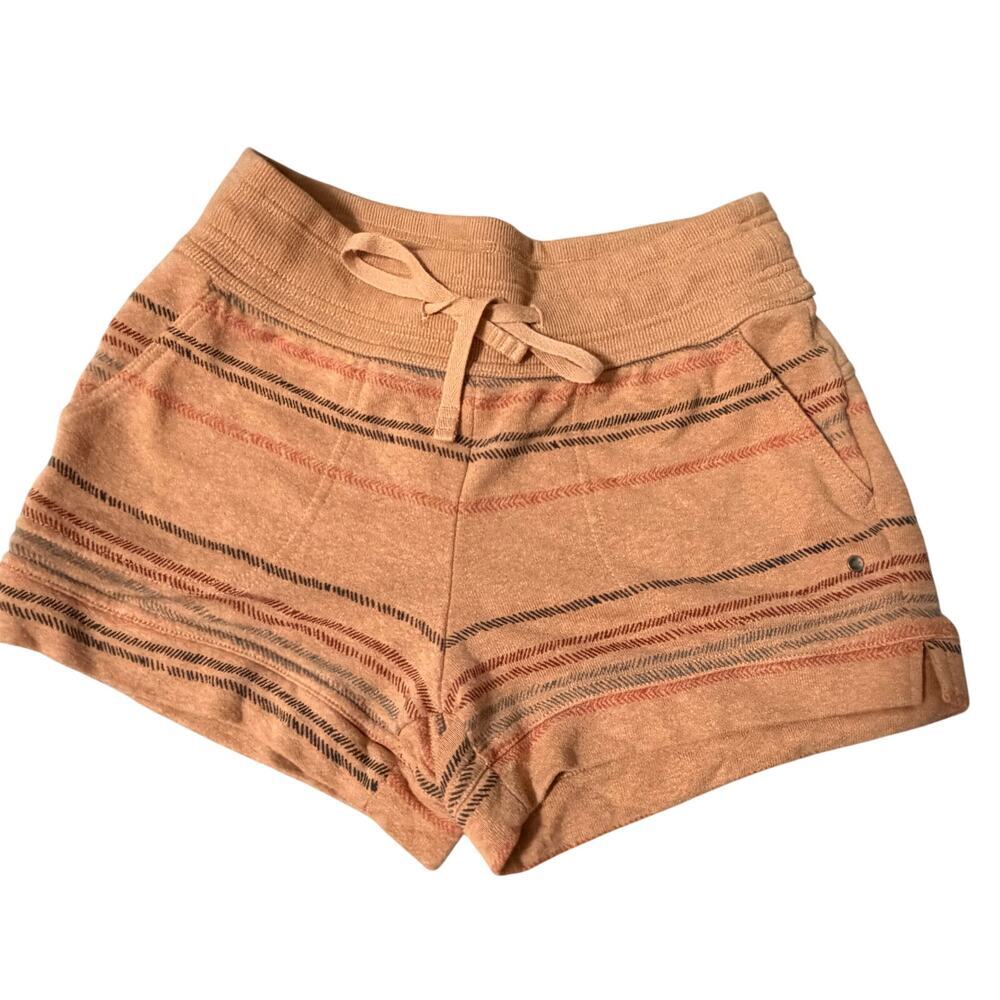 PrAna Knit Drawstring Shorts with chevron-striped/geometric pattern sz XS
